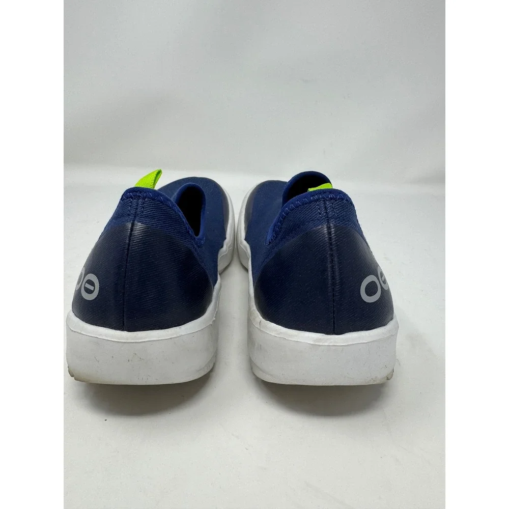 Oofos OOmg Low Shoe Navy Blue Slip On Recovery Sneaker Women Sz 7.5 Orthotic